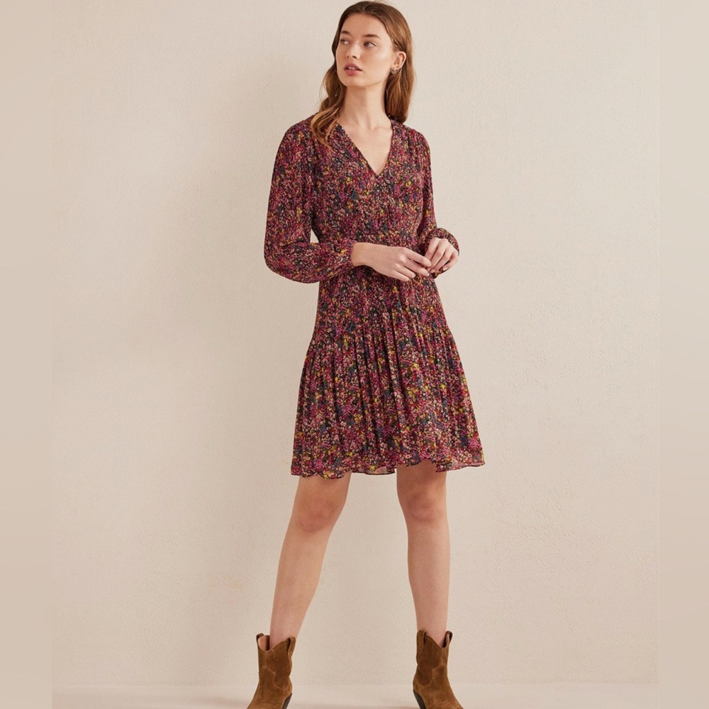 Boden Plisse Mid Dress